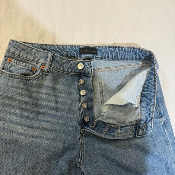 House of Harlow 1960 Button Fly Split Hem Straight Leg Jean 30 - Picture 7 of 15